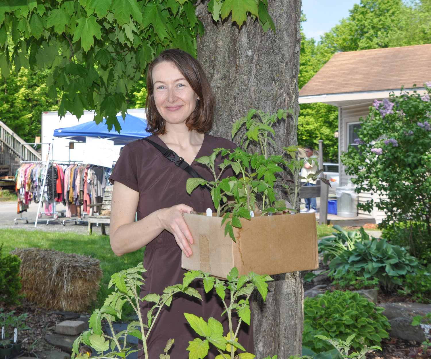 Livingston Manor resident Ashley Tully was happy to attend Flower Day, support Livingston Manor Renaissance and stock up on plants for her garden.